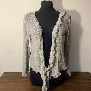 Distressed boho tan cardigan